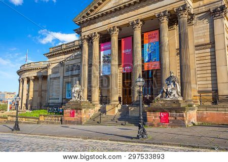 Liverpool, Uk - May 17 2018: Walker Art Gallery At William Brown Street In Liverpool City Centre, On