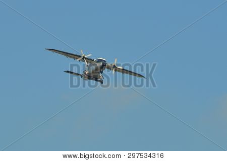 Passenger Airplane Landing At The Airport