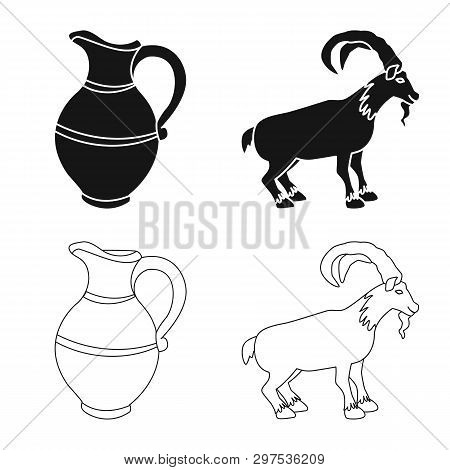 Vector Illustration Of Culture And Sightseeing Logo. Set Of Culture And Originality Stock Vector Ill