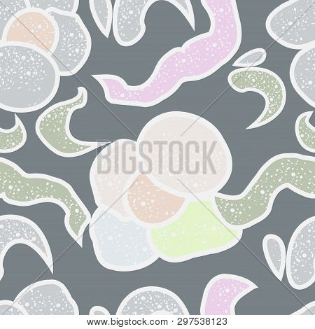 Vector Flower Seamless Bsckground. Pastel Color Flowers