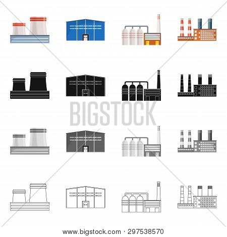 Isolated Object Of Production And Structure Sign. Set Of Production And Technology Stock Vector Illu