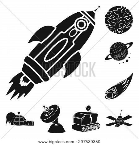 Vector Illustration Of Colonization  And Sky Icon. Set Of Colonization  And Galaxy  Vector Icon For 
