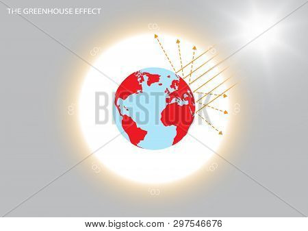 Environmental Greenhouse Effect Simulation Concept Vector Illustration