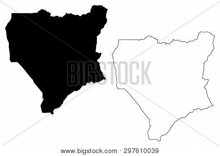 Niassa Province (provinces Of Mozambique, Republic Of Mozambique) Map Vector Illustration, Scribble 