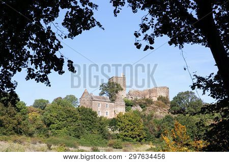 View Of The Village Of Brancion And His Castle In Burgundy, France