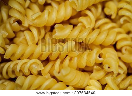 Close Up Of A Lot Of Noodles, Spirelli
