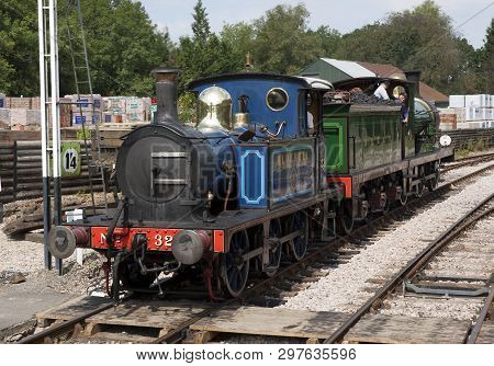 Steam Locomotive Number 323 Bluebell At The Bluebell Heritage Railway, Sussex, Uk - August 2012
