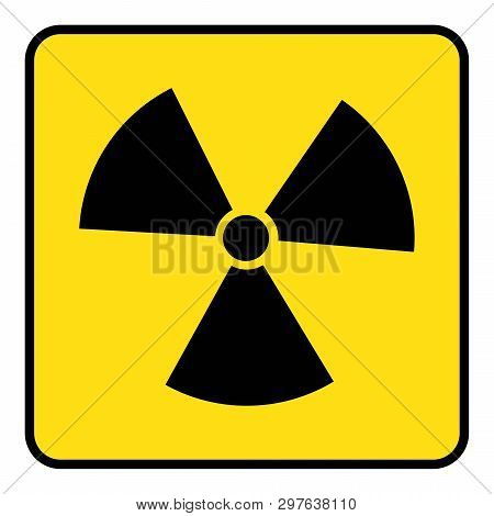 Radiation Icon Drawing By Illustration.radiation Icon In Yellow Background Drawing By Illustration