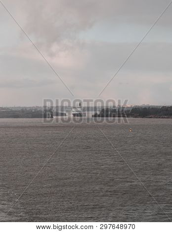 Editorial 03.25.2019 Helsinki Finland. Gabriella Of Viking Line On Her Way Out From Helsinki Passing