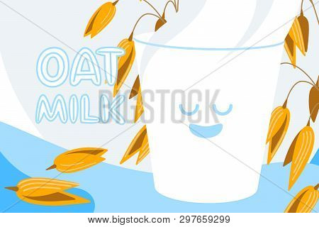 Realistic Oat Bunch, Yellow Sereals For Backery, Flour Production Design. Vector Wheat Ears Spikelet