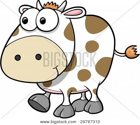 Bobo vaca Animal vetor ilustração arte