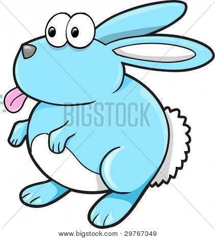 Coelhinho azul parvo coelho Animal vetor ilustração arte