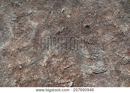 Close Up Of An Griculture Ground Surface With High Details In High Resolution