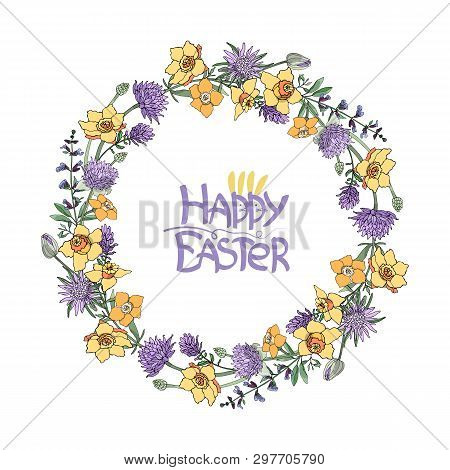 Floral Set. Summer And Spring Isolated Garden Flowers.