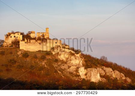 Falkenstein Castle in autumn, Austria