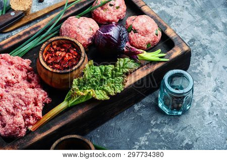 Meatballs,preparation For Cooking