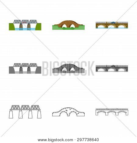 Vector Illustration Of Connection And Design Logo. Set Of Connection And Side Stock Vector Illustrat
