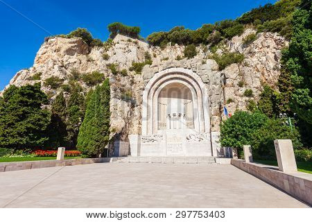 Rauba Capeu War Memorial Monument In The Nice City In Southern France