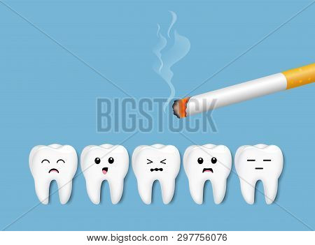 Teeth Cigarette. Vector & Photo (Free Trial) | Bigstock