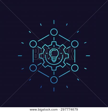 Innovations, Creative Ideas And Inventions Linear Icon, Eps 10 File, Easy To Edit