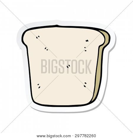 sticker of a cartoon slice of bread