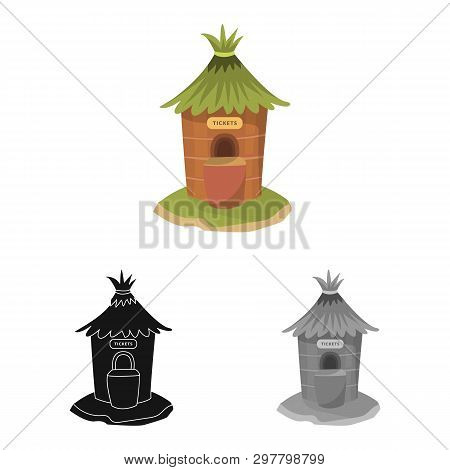 Vector Design Of Window And Counter Logo. Set Of Window And Ticket Stock Symbol For Web.