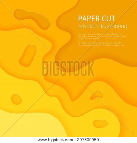 Color 3d Cut Out Paper Effect Abstract Background. Vector Design Layout, Banner Templates.