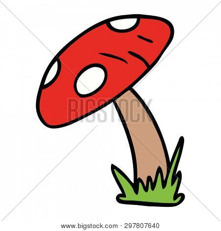 hand drawn cartoon doodle of a toad stool