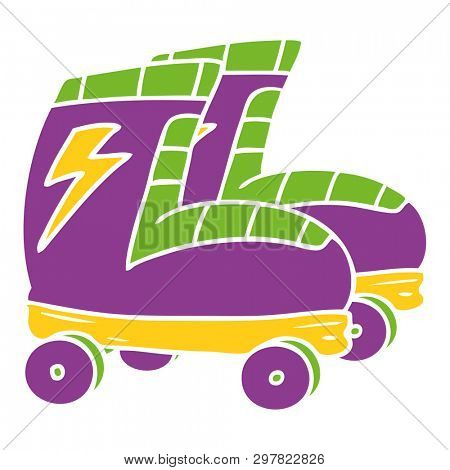hand drawn cartoon doodle of roller skates
