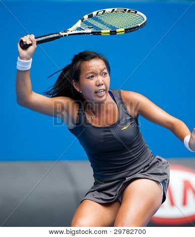 MELBOURNE - 21. ledna: Vania Kingová USA v její třetí kolo ztrátu Ana Ivanovic Srbska na 
