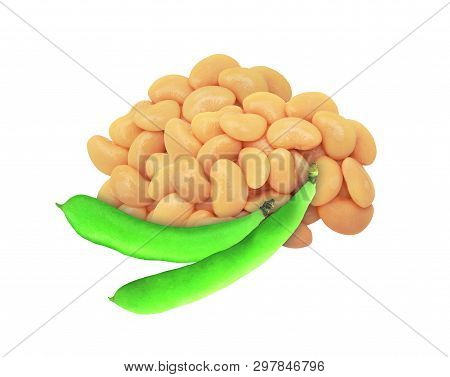 Hyacinth Beans And Peas Isolated On White Background