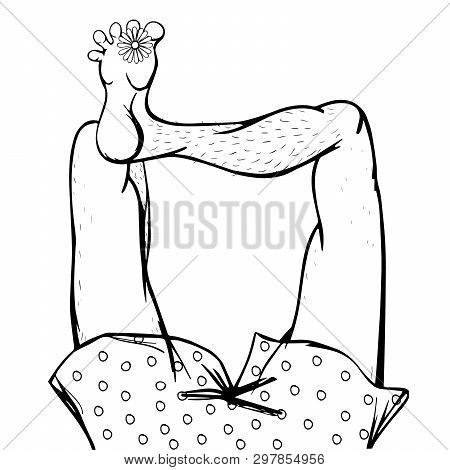 Foot With Flower Picture Of Male Legs With A Flower Between His Fingers