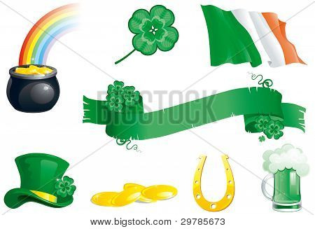 sæt ikoner for St. Patrick's Day