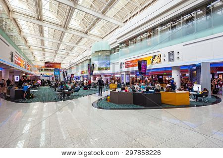 Dubai, Uae - March 02, 2019: Dubai International Airport Or Dxb Interior In Uae