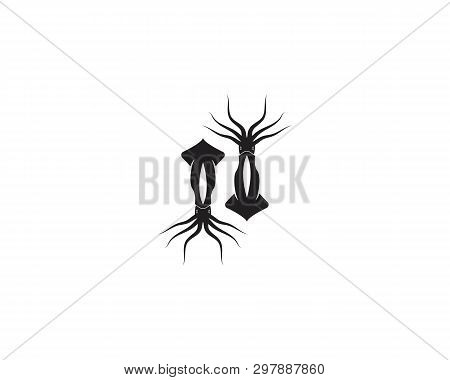 Squid Icon Silhouette Illustration