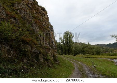 Mountain Village Generalka Altai Territory In Western Siberia. Russia