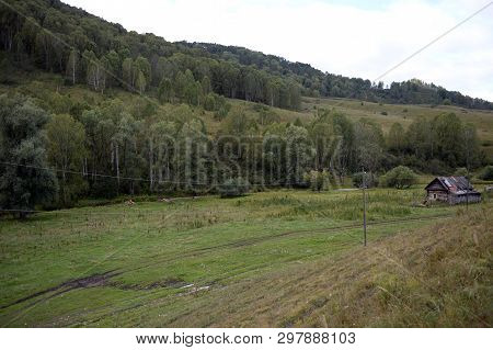 Mountain Village Generalka Altai Territory In Western Siberia. Russia