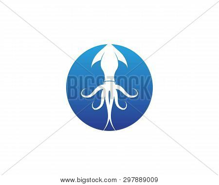 Squid Icon Silhouette Illustration