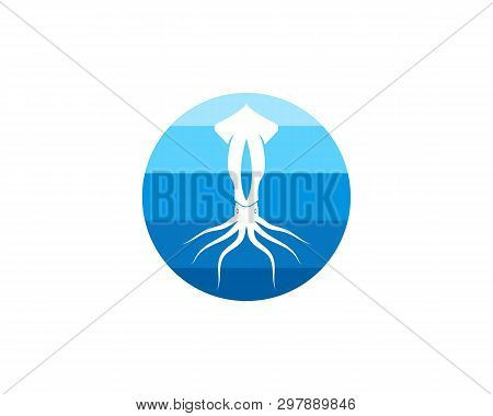 Squid Icon Silhouette Illustration