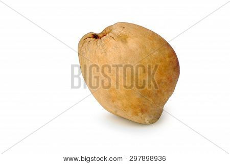 Dried Coconut On White Background.with Clipping Path.