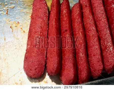 Sucuk Turkish Traditional Sujuk Food For Sale.