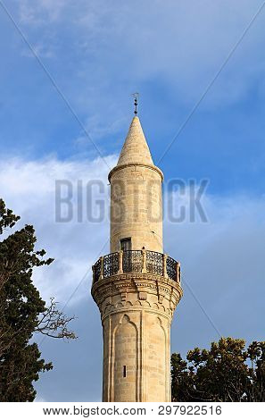 The Minaret Of The Grans Mosque (djami Kebir As It Is Called) In Larnaca, Cyprus