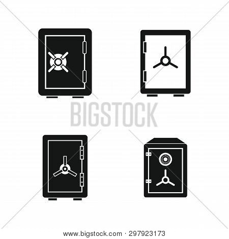 Safe Icon Set. Simple Set Of Safe Icons For Web Design Isolated On White Background