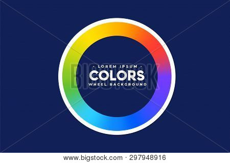 Rainbow Color Circle Frame Background Vector Illustration