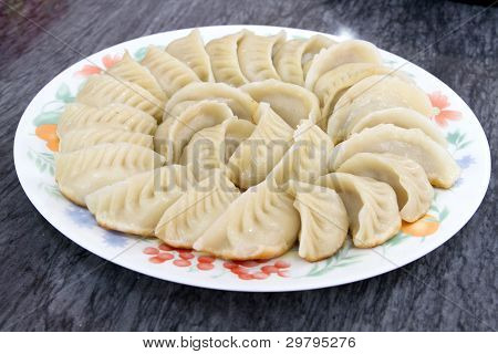 Plade af Potstickers kinesiske Dumplings