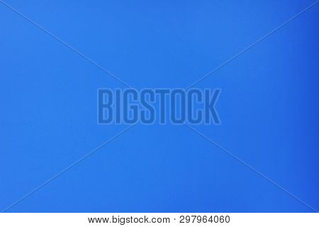 Blue Sky Background And Empty Template Of Light Sky Pattern With No Clouds. Bright Colorful Blue Ton