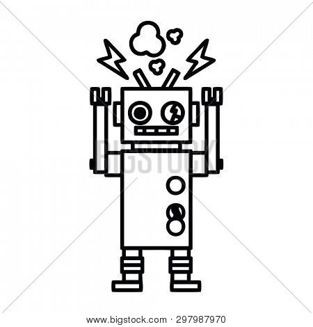 malfunctioning robot icon symbol