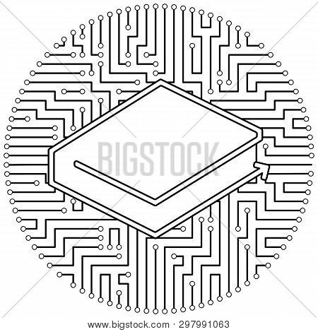 Lbry - Cryptocurrency Coin. Vector Thin Line Design Single Isolated Icon. Lineart Illustration On Wh