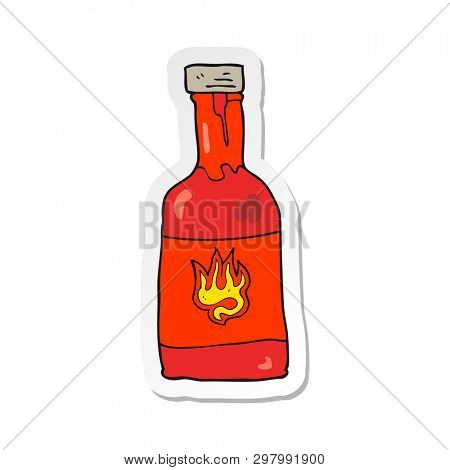 sticker of a cartoon chili sauce