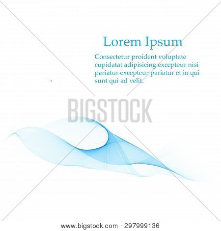 Abstract Vector Background, Transparent Waved Lines For Brochure, Website, Flyer Design.